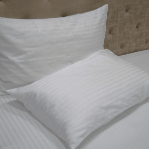 Vissage Pack Of 50 White Pillow Covers Stripes: 45CM * 69CM, 300TC