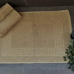 Vissage Pack Of 10 Hotel Bath Mats - 20IN*30IN, Beige, 300gms