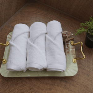 Vissage Pack Of Luxurious 50 White Hand Towels For Hotel- 16IN*30IN, White, 150gms