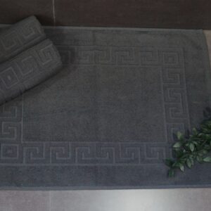 Vissage Pack Of 10 Hotel Bath Mats - 20IN*30IN, Dark Grey, 300gms