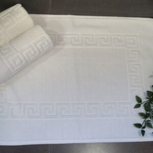 Vissage Pack Of 10 Hotel Bath Mats - 20IN*30IN, White, 300gms