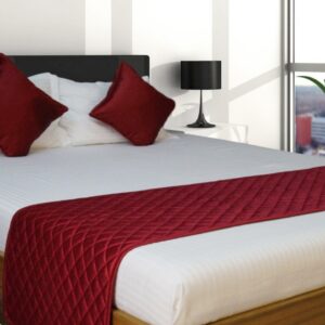 Vissage Quilted Hotel Bed Runner Double With 2 Cushion Covers