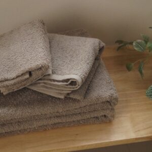 Vissage Absorbent Cotton Bath Towel Set, 2 Bath Towels & 2 Hand Towels, Brown