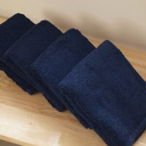 Vissage Absorbent Cotton Hand Towels, Pack of 4, 40CM*60CM, Dark Blue