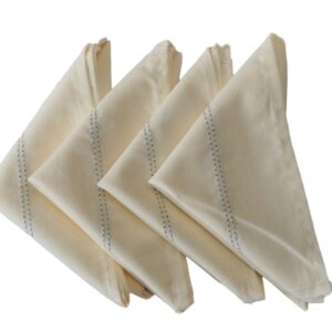 Vissage Pack of 4 Handkerchiefs (Women) : Soft Cotton, Yellow