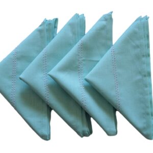 Vissage Pack of 4 Handkerchiefs (Women) : Soft Cotton, Light Green