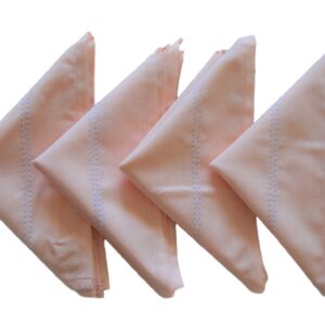 Vissage Pack of 4 Handkerchiefs (Women) : Soft Cotton, Peach