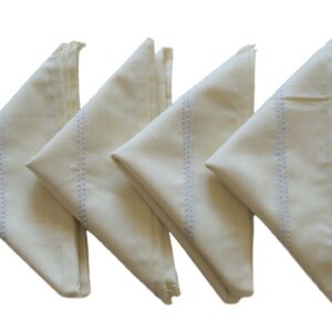 Vissage Pack of 4 Handkerchiefs (Women) : Soft Cotton, Light yellow