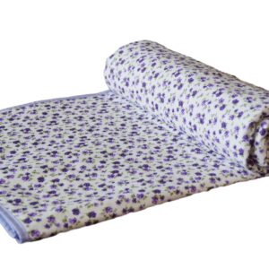Vissage Purple Rose Floral Single Dohar Cotton: 150CM*230CM