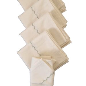 Vissage Designer Handkerchiefs (Men) Cotton: Natural Color, Pack of 6