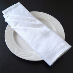Vissage White Jacquard Table Napkins : Set of 4, White