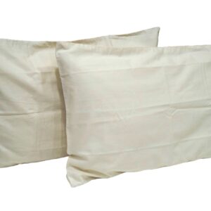 Vissage Unbleached Pillow Covers Pack of 2, 18Inches * 28Inches, 300TC Cotton