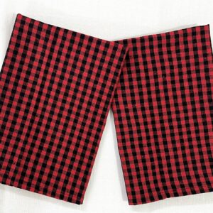 Vissage Red & White Checkered Kitchen Towels/Dish Towels, Cotton, Pack of 2