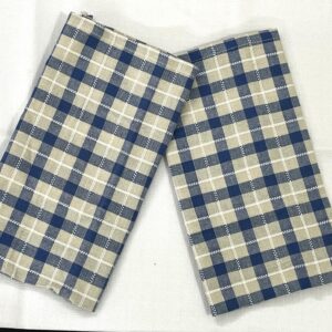 Vissage Geometric Kitchen Towels/Dish Towels, Blue & Beige, Cotton, Pack of 2 (Copy)