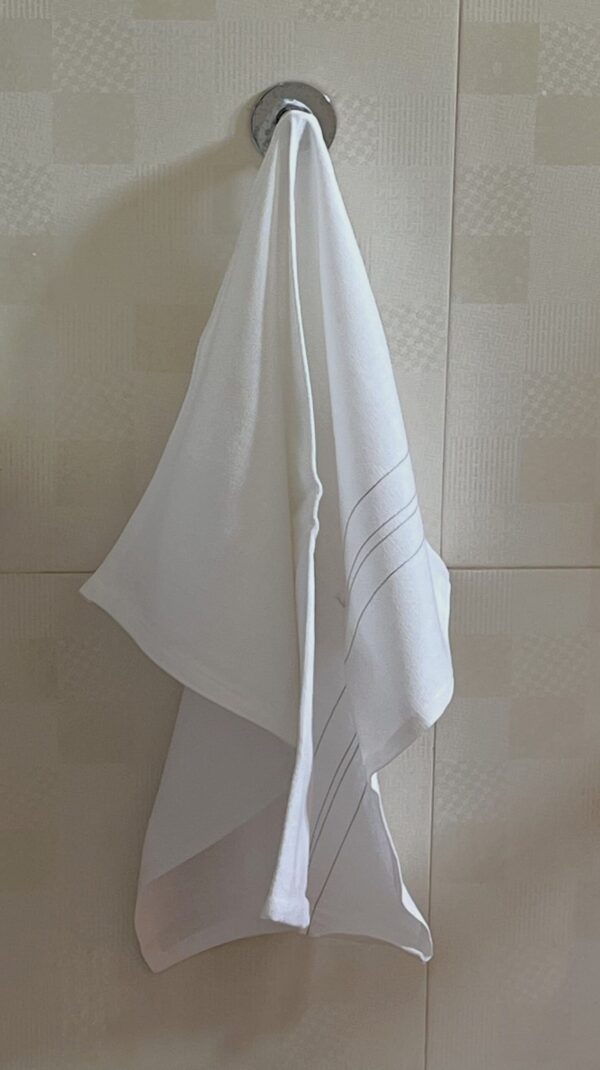 Vissage Designer Kitchen Towels/Dish Towels, White, Cotton, Pack of 2 - Image 2