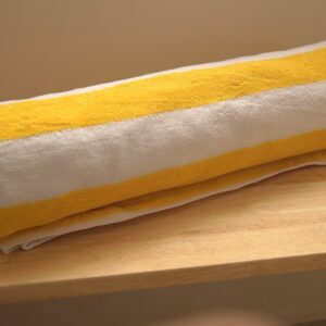 Vissage Yellow & White Cabana Plush Pool Towel, 750gms, 90CM*180CM